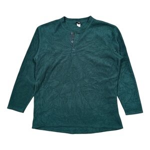 Vintage 90s Patagonia Capilene Made in USA Green Fleece Henley Sweater Mens 2XL